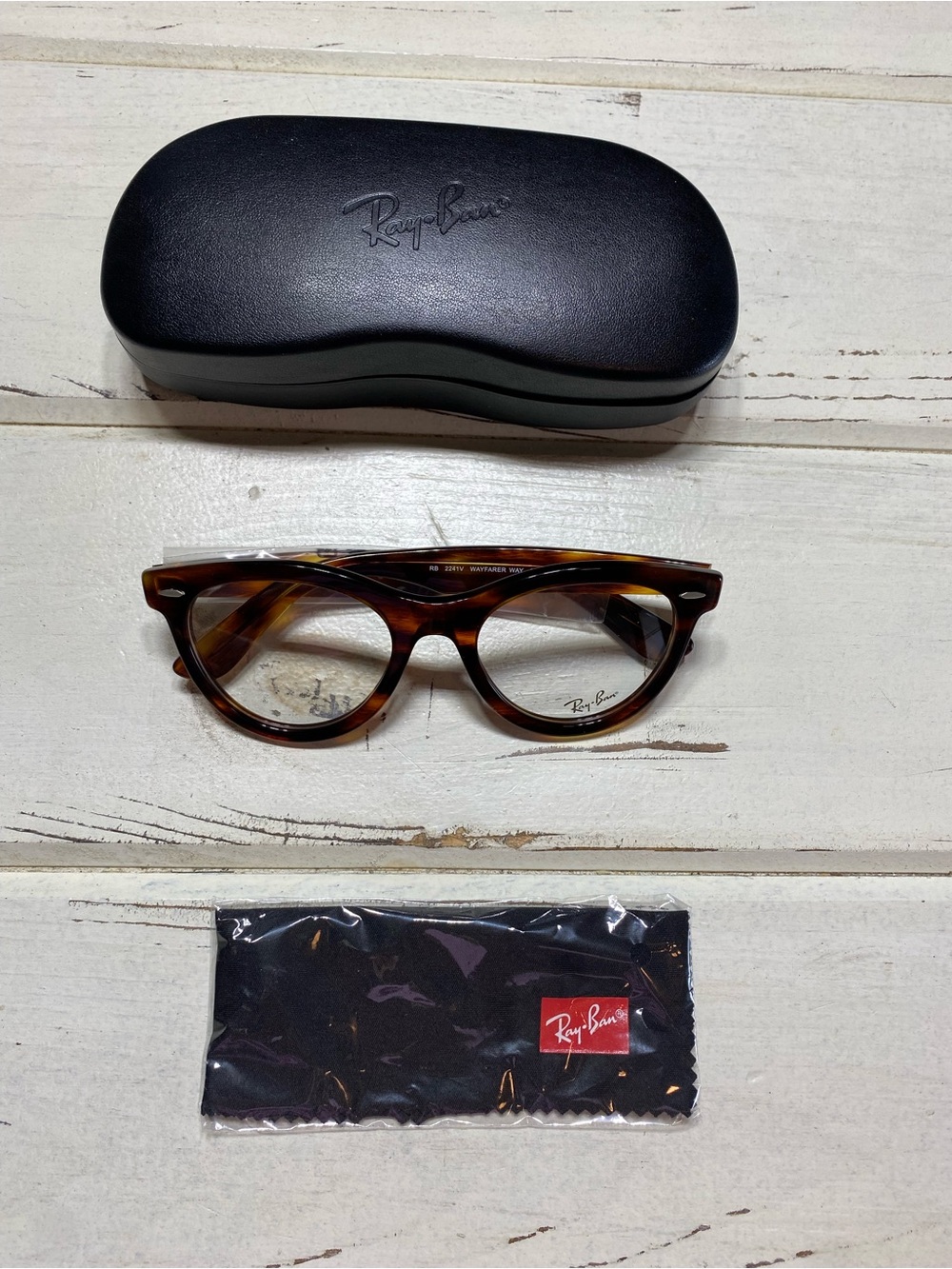 Ray-Ban Wayfarer Way
Eyeglasses 
Striped Havana w/case